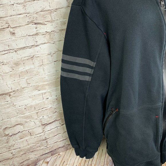 Adidas Original Hoodie Sweatshirt Sz XL Black Mens - Picture 4 of 7